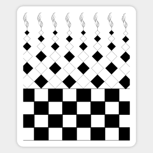 Simple checkerboard Pattern Magnet